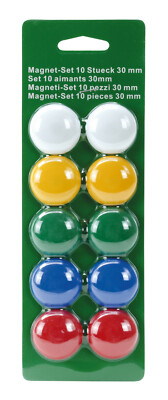 Sintron Magnetics Magnet-Set - 10 Stück, 30mm Durchmesser, Farbe gemischt 