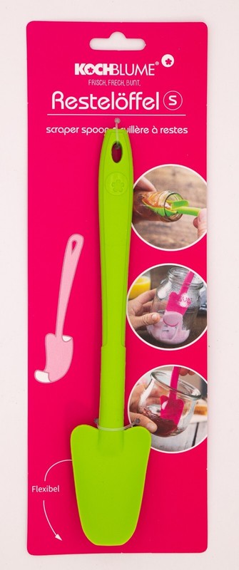 Cookline Kochblume RestelÃ¶Ffel ServierlÃ¶Ffel Gr.S Silikon Edelstahlkern 7 Farben