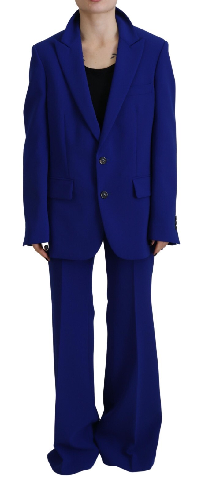 

DSQUARED2 Костюм, пиджак и брюки, однобортный комплект Blue Peak IT38/US4/ 1970usd, Синий
