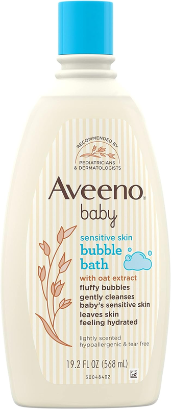 Sensitive Skin Bubble Bath with Oat Extract, Gently Cleanses and Leaves Skin Fee