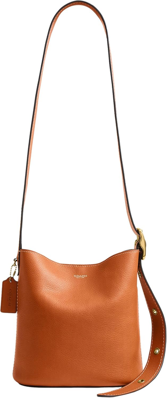 COACH Natural Grain Leather Bleecker Bucket Bag 21