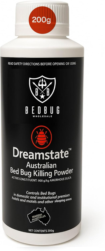 Dreamstate Bed Bug Killing Powder, Long-Lasting Chemical Free Mechanical Pesticide for Bed Bugs & Crawling Insects 200G