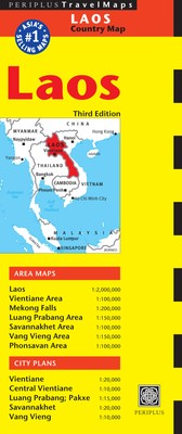 MAP NEW Laos Travel Map by Periplus Editors (2013)