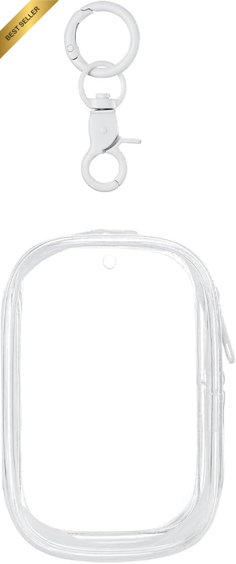 1Set Clear Figure Display Bag with Keychain Pompom Ball Portable for Mini Doll P