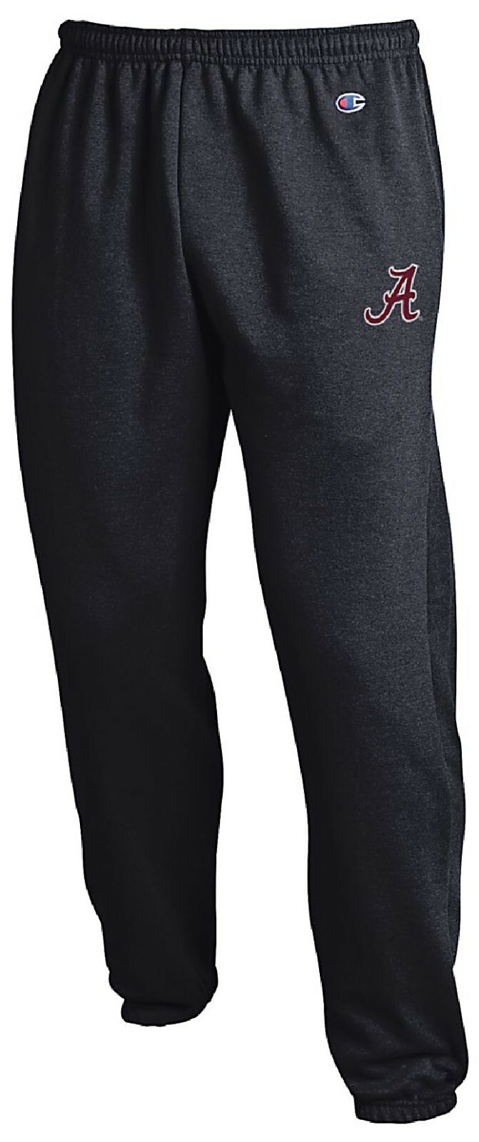 Alabama Crimson Tide Men's Black Closed Bottom Powerblend Sweatpants | eBay
