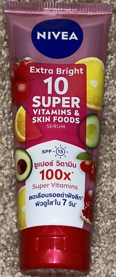 Nivea Extra Bright 10 Super Vitamins & Skin Foods Serum SPF15 320ml USA SELLER
