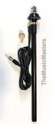 Universal Car Stereo Auto Radio ANTENNA 36'' Stainless Steel Retractable Key Lock