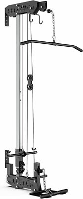 Synergee LAT Pull Down and LAT Row Cable Machine with Flip-Up Footplate, High an
