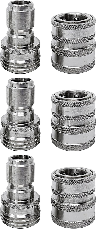 Garden Hose Adapter Set 3/4In Quick Connect Fittings for  Commercial