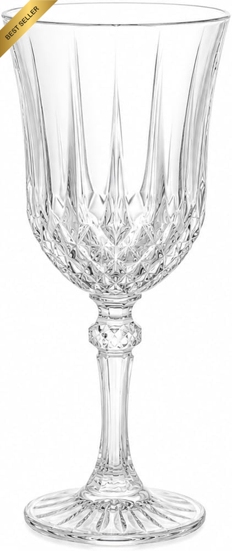 Crystal Melodia Red Wine Glasses Set of 6-270Ml Italian Cut Crystal Wine Glasses
