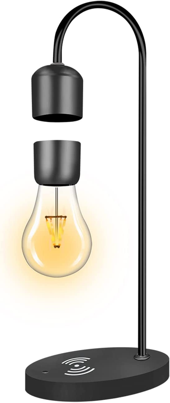 Magnetic Levitating Light Bulb Floating LED Lamp Wireless Phone Charger Home