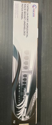 Cat6A 24-Port Horizontal Rack Mount Unshielded Patch Panel