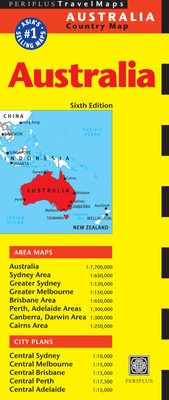 BOOK NEW Australia Travel Map by Periplus Editors (2014)