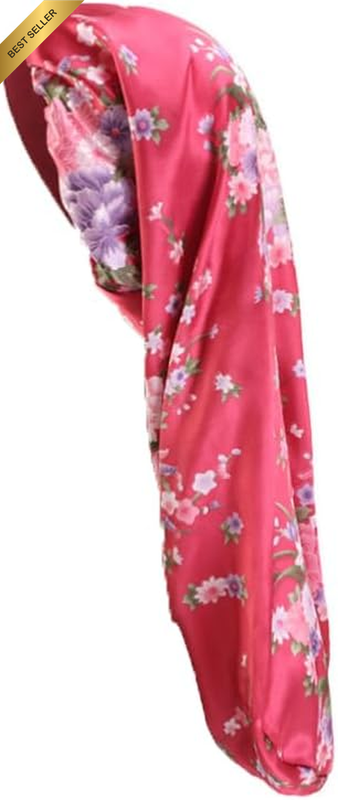 Sleep Cap Satin Silk Bonnet Wrap Hat for Long Hair, Headwear Hair Sock Long Head