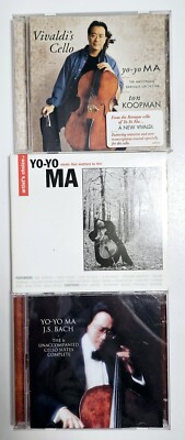 Lot of 3 Yo-Yo Ma CDs- Artist's Choice, Vivaldi's Cello, J.S. Bach