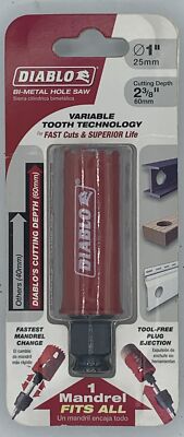 FREUD DIABLO DHS1000 High Performance 1'' Hole Saw