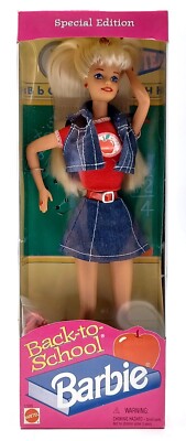 1996 Back to School Barbie Puppe - Special Edtition / Mattel 17099, NrfB, Ovp