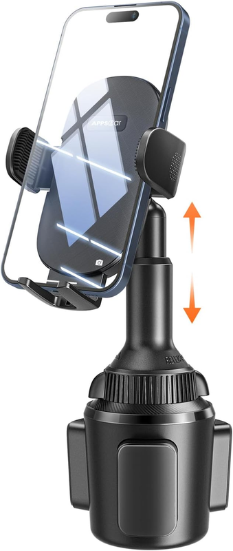 Universal Car Cup Phone Holder with Quick Extension Long Arm, Quick Swivel Heigh