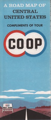1960 Co-Op Road Map: Central United States NOS
