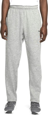 Мужские спортивные брюки Nike Therma-Fit с открытым подолом, темно-серый Вереск, Маленький размер