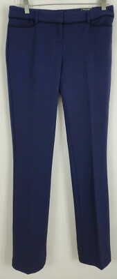 Express NWT Womens Columnist Slim Dress Pants Size 2R Blue/Black Pattern
