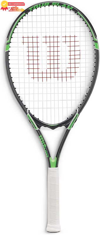 Tour Slam Tennis Racket Strung - Lightweight, Beginner-Friendly, Power Grip