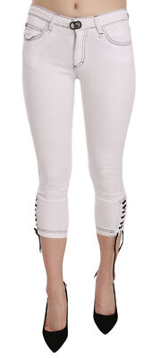 

PLEIN SUD JENIUS Jeans Белые узкие джинсовые брюки-капри со средней талией s. W32 $ 350, Белый