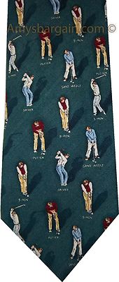 Men's tie Cutter and Buck Designer man's Silk Tie Neck wear Made in USA BN