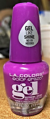 LA Colors Color Craze Gel Nail Polish - 13ml 0.44oz -  #489 Purple Love NEW