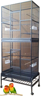 X-LARGE Double Stacker Bird Cockatiel Sugar Glider Cockatiel Flight Breeder Cage