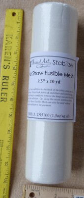 Thread Art No Show Fusible Mesh 9.5''X10 Yd Roll - MACHINE EMBROIDERY STABILIZER