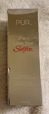 LN6 ~ PÜR 4-in-1 LOVE YOUR SELFIE LONGWEAR FOUNDATION & CONCEALER, 1 Fl Oz  NIB