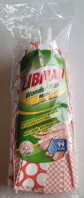 Libman Wonder Mop Refill Microfiber  Hard Surface Floors Wood - Free Shipping