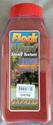 Scenic Express EX878B Flock & Turf RED AUTUMN - FINE 32 oz Shaker - NIB