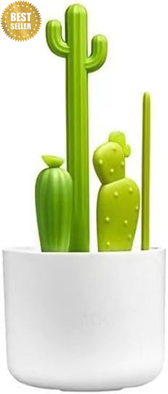 4PCS Cactus Bottle Brush Set Multi Functional Cactus Cup Brush Nipple Brush Bott