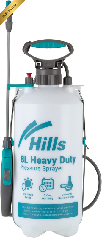 Hills Heavy Duty Sprayer, 8 Liter Capacity, Multicolor