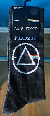 NEW PINK FLOYD Men's One Size Mid Calf Socks Size 7-12 Brand New with Tags