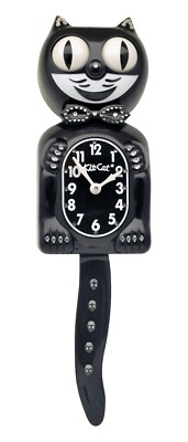 Limited Edition Mini Skull Tail/Bow Kit-Cat Klock Swarovski Jeweled Clock