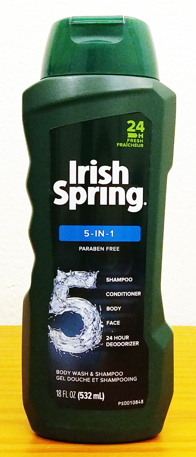 Irish Spring 5-In-1 Body Wash, Shampoo and Conditioner, 24 Hour Fresh, 18 fl oz