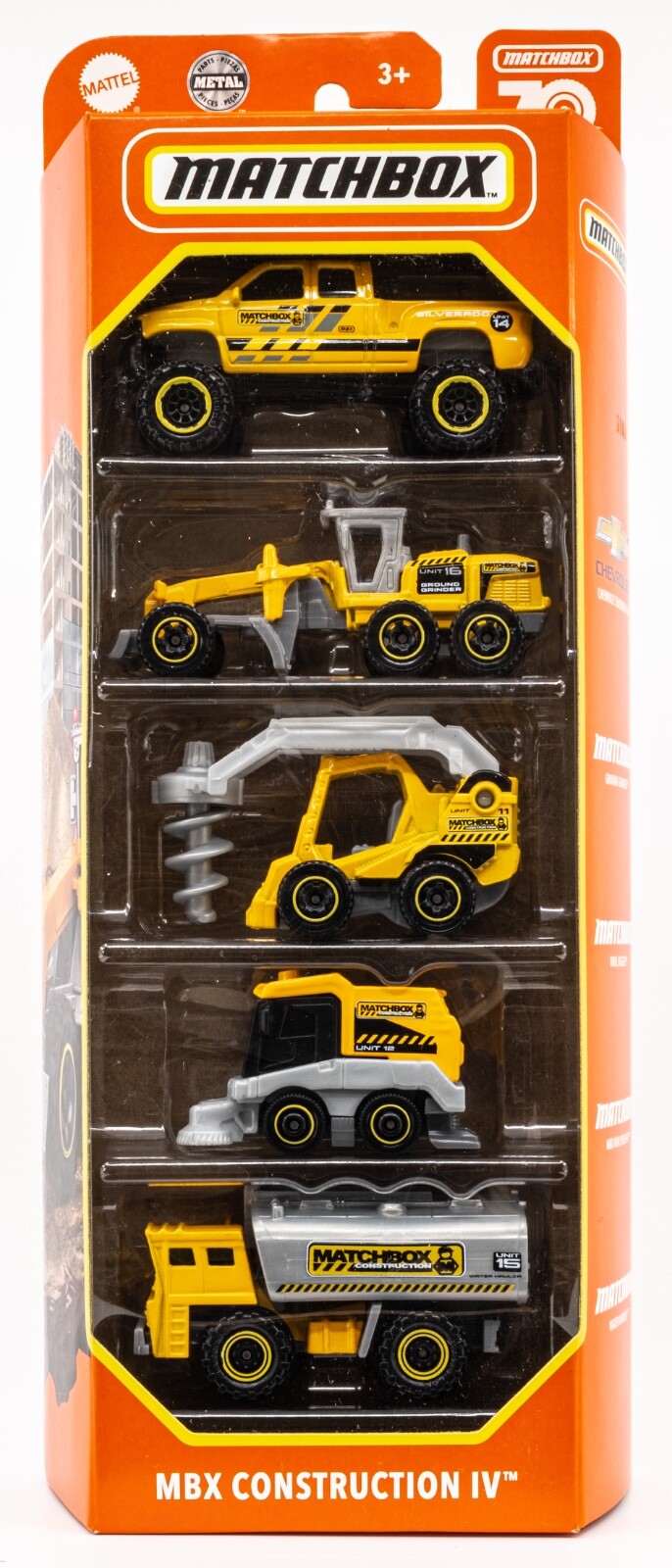 2023 Matchbox MBX Construction IV 5-Pack | Silverado 4x4