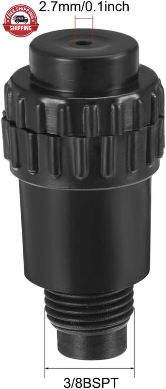 3/8BSPT Male Thread Oil Plug Connector Air Compressor Spare Fittings Black 2 Pcs