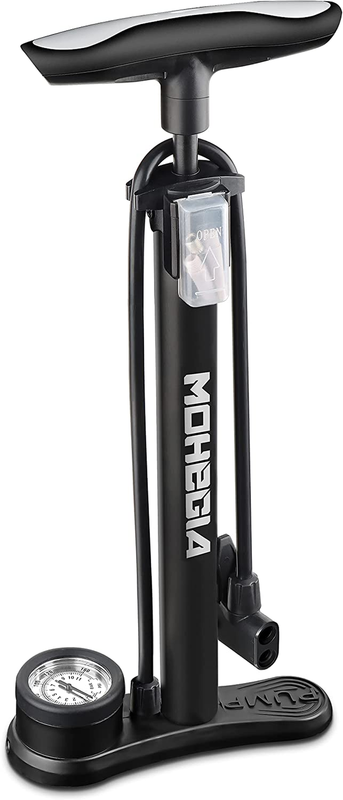 Effortless Bike Pumping!High-Pressure Floor Pump with Gauge-