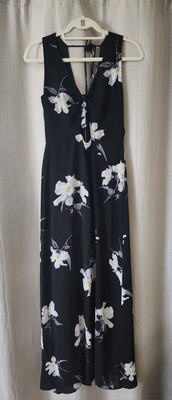 Black Floral Maxi Fress Medium