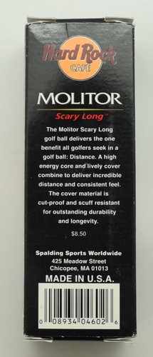 Hard Rock Cafe Commemorative Set of 3 Molitor Scary Long Golf Balls