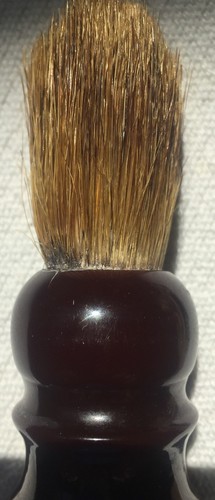 Shaving Brush Brown Plastic Handle Approx 4
