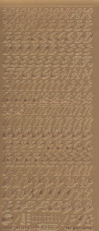 Starform Text Stickers 826 Majuscules Auto-Collants Peel Offs