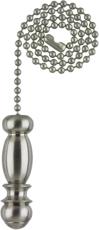 7710300 Lighting Pendant Pull Chain, Brushed Nickel, White