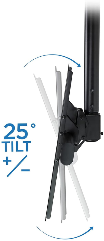 TV Ceiling Mount Bracket, Adjustable Height Full Motion 360 Deg Rotation Tilting