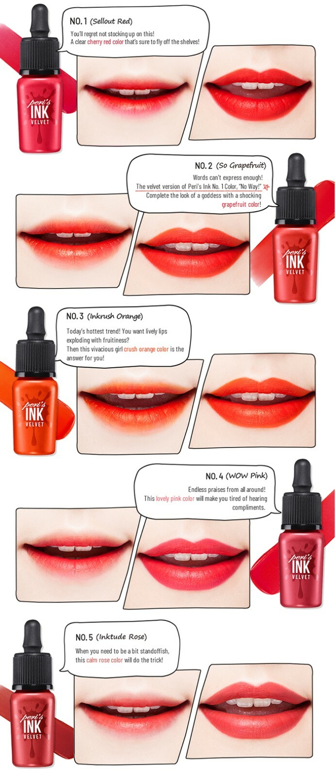 Peripera Ink The Velvet 15 Colors 8g Korea Cosmetic Narrsha