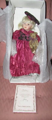 Pauline Byonness-Jacobson Porcelain Doll 'Paris' W/ Certificate New in Box 21''